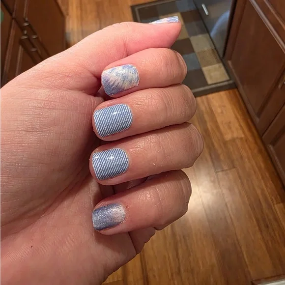 *Exclusive* Color Street: Denim Diva | Light Blue Jeans Twill Western Cowboy - Picture 13 of 13